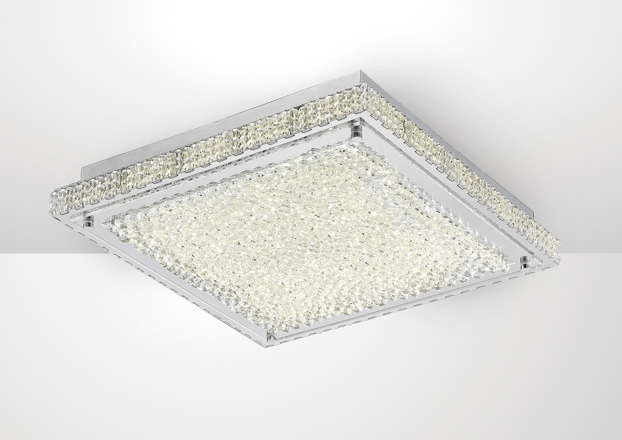 Amelia Crystal Ceiling Lights Diyas Flush Crystal Fittings